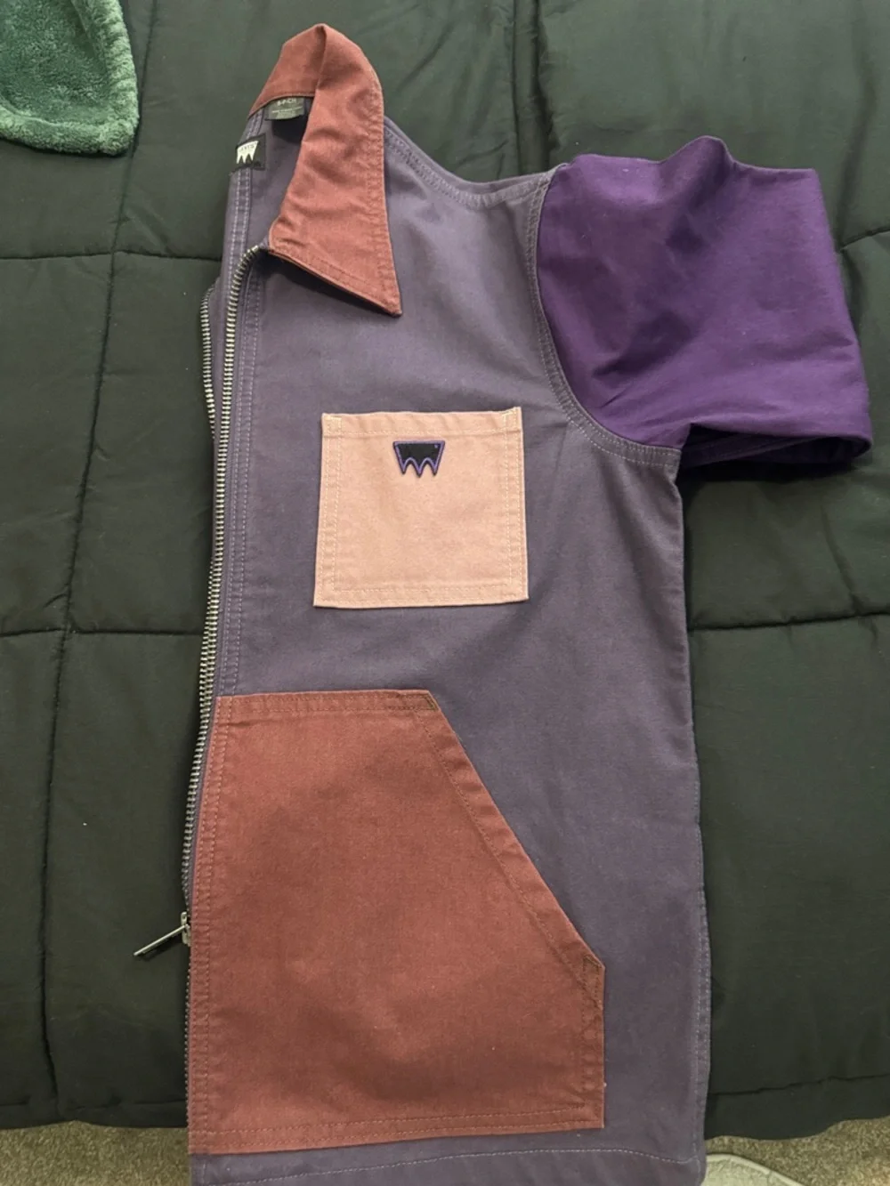 Levi’s Colorblock Zip Jacket in Purple, Brown & Tan - Picture 5 of 5